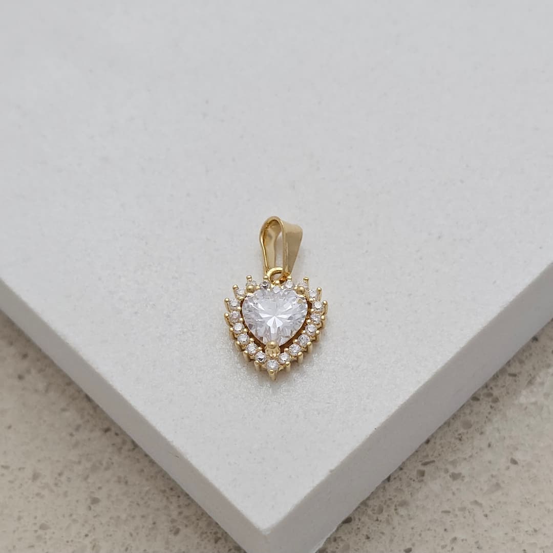 DIJE CORAZON PIEDRA BORDE CIRCON