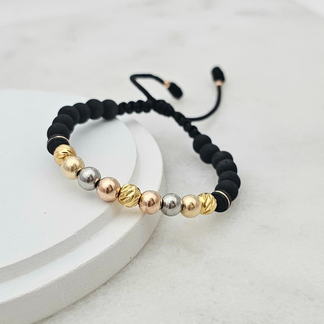 Pulsera Neo Balin italy liso 6mm tricolor