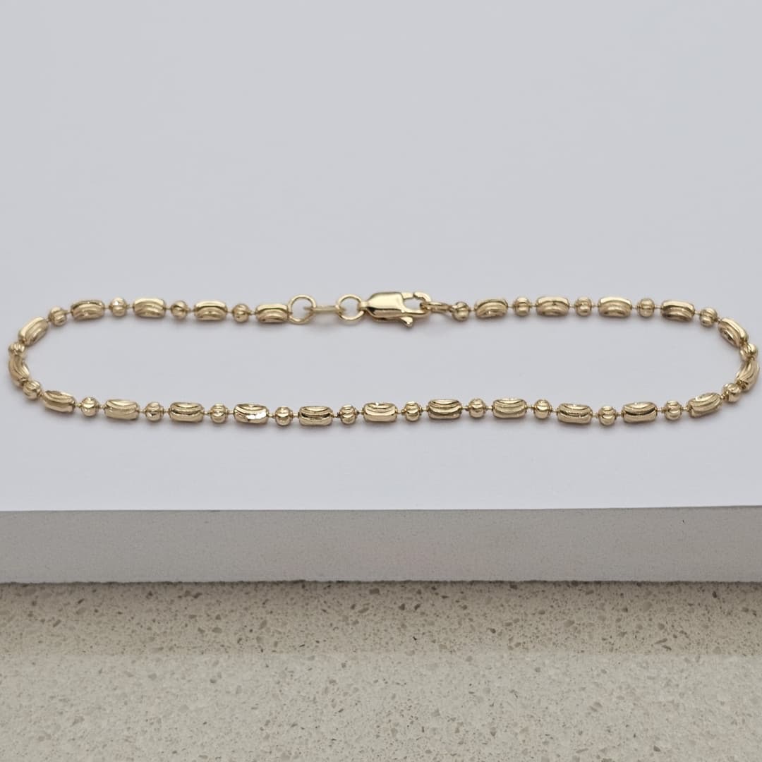 PULSERA BARRIL X BALIN DIAMANTADO 2.5MM