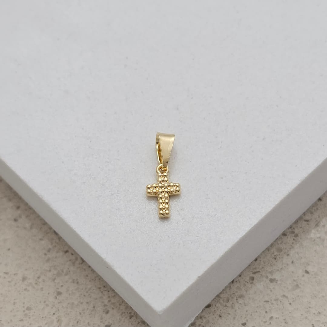 DIJE CRUZ MINI BOLITA 6X15MM