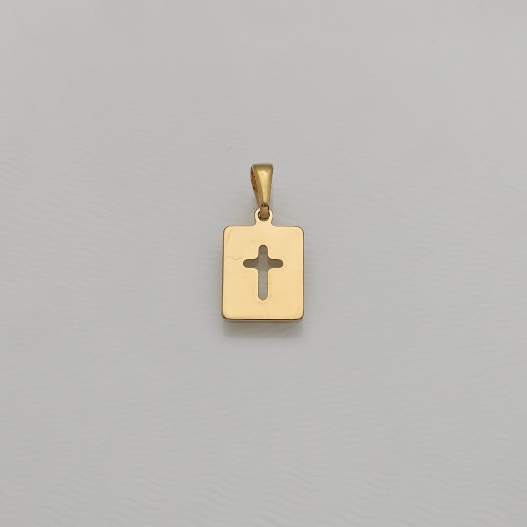 DIJE PLACA MED CRUZ TROQUEL MINI